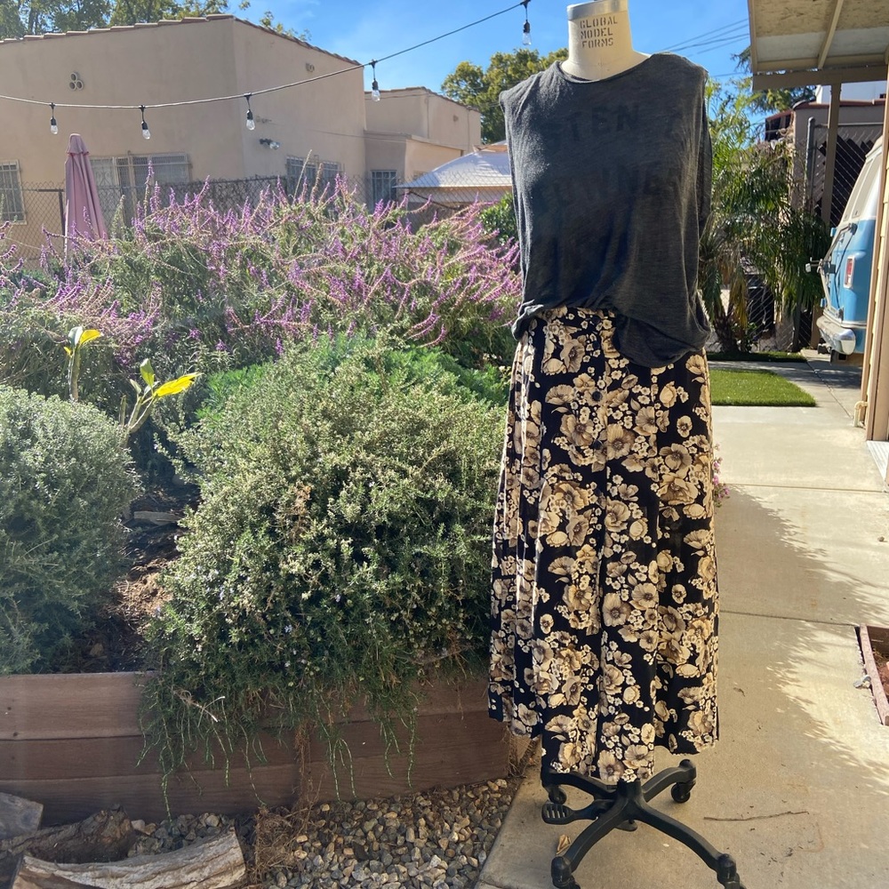 80s floral skirt small